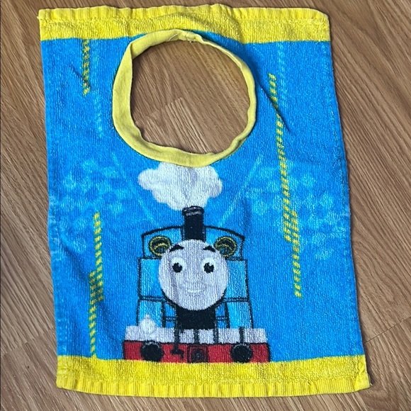Thomas & Friends Blue and Yellow Kids Bib - Picture 1 of 4